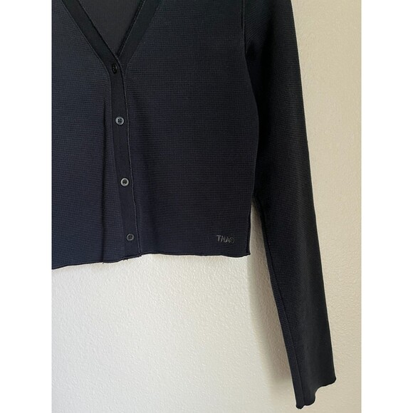 Tna Aritzia Wafflex Stopover Long Sleeve in Black Size SMALL - Picture 3 of 6